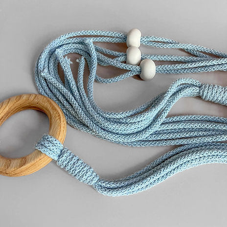 Jardinière ajustable à billes blanches - Bleu ciel