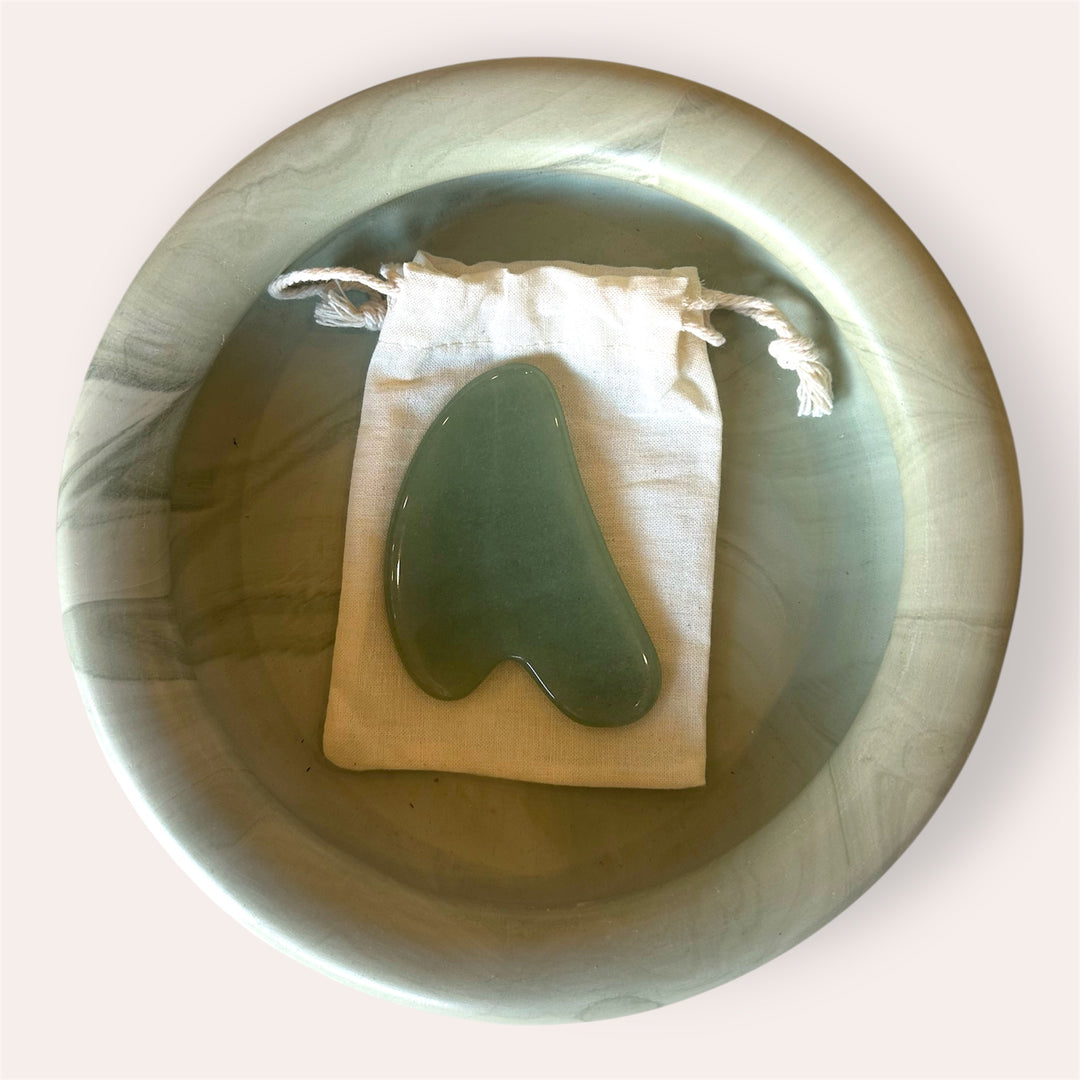 Pierre naturelle Gua Sha - Aventurine verte