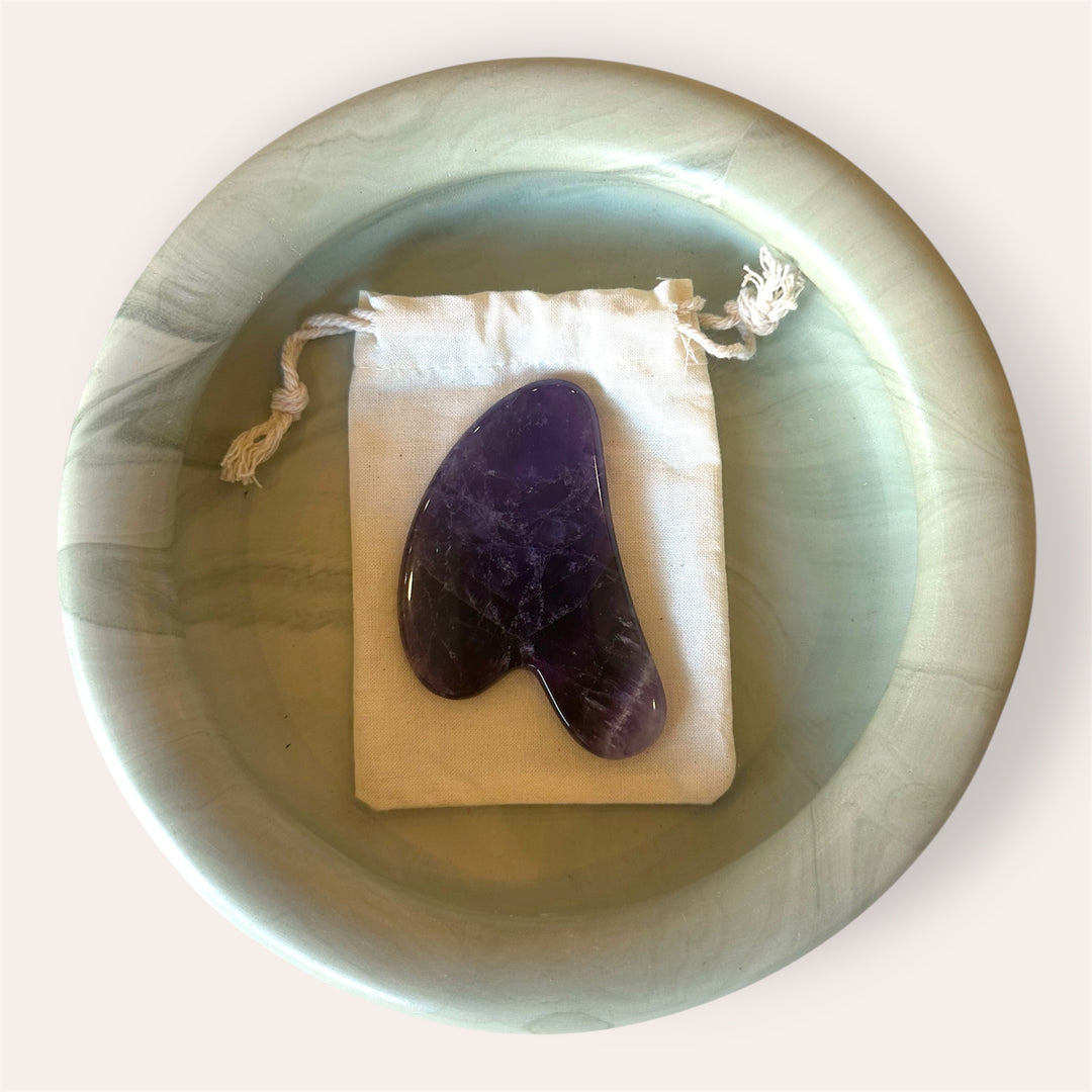 Pierre naturelle Gua Sha - Améthyste