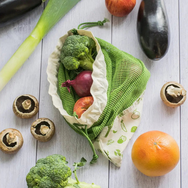 Sac pour légume en coton biologiques - Grand