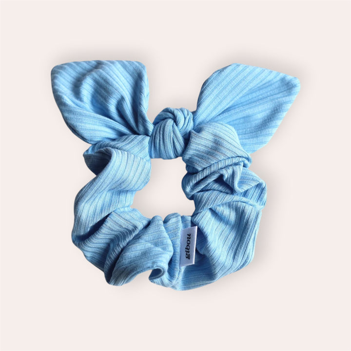 Chouchou bouclé - Bleu ciel