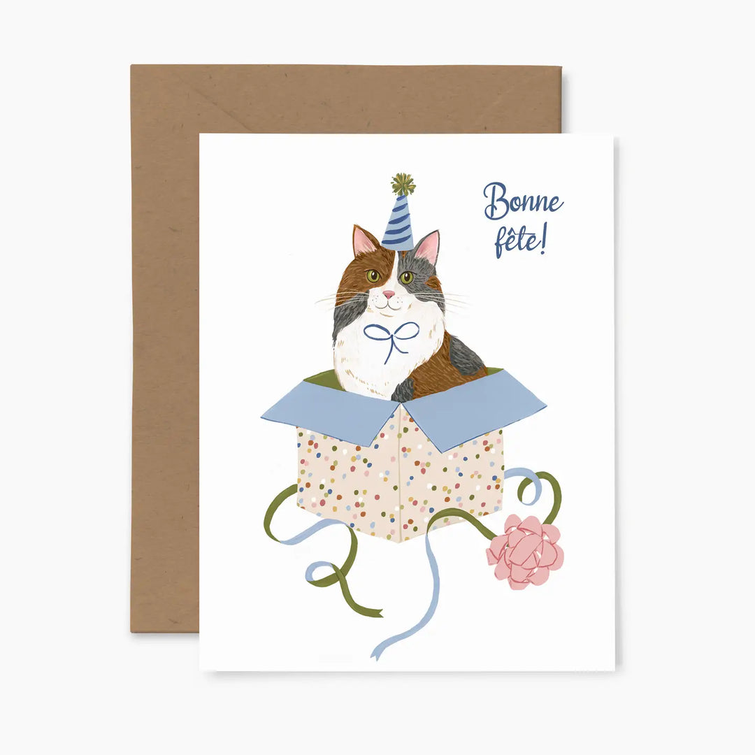 Carte de souhaits - Chat "Bonne fête"