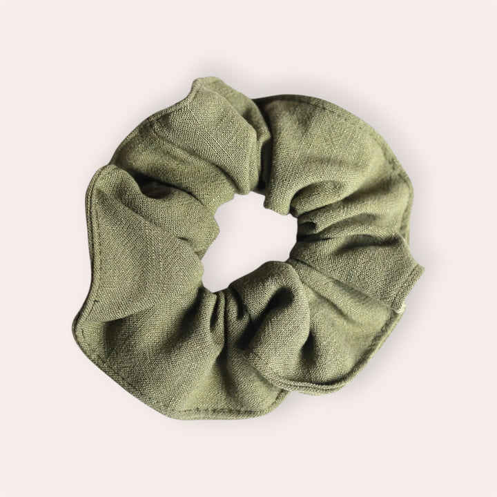 Chouchou surpiqué printemps - Vert olive