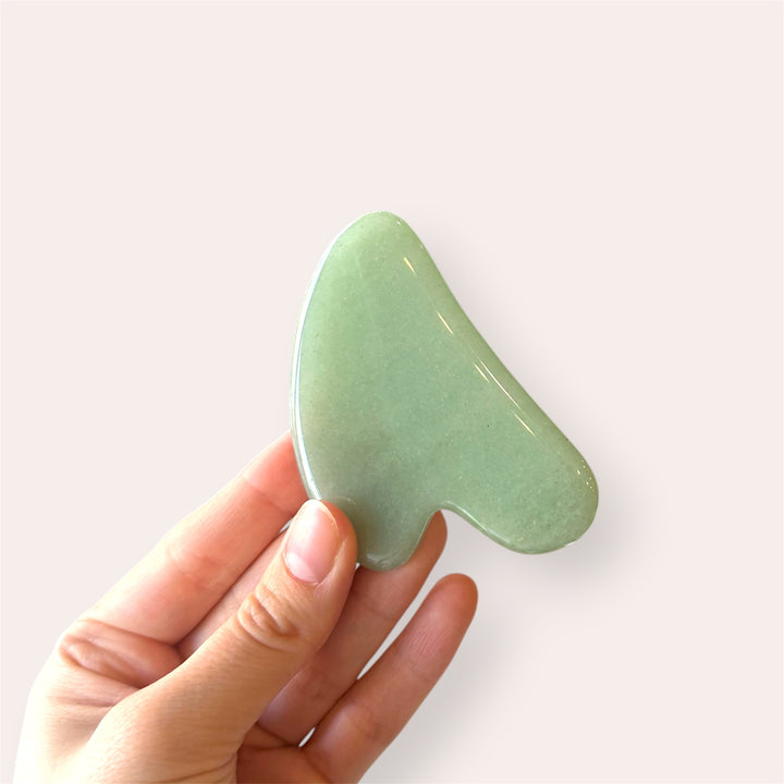Pierre naturelle Gua Sha - Aventurine verte