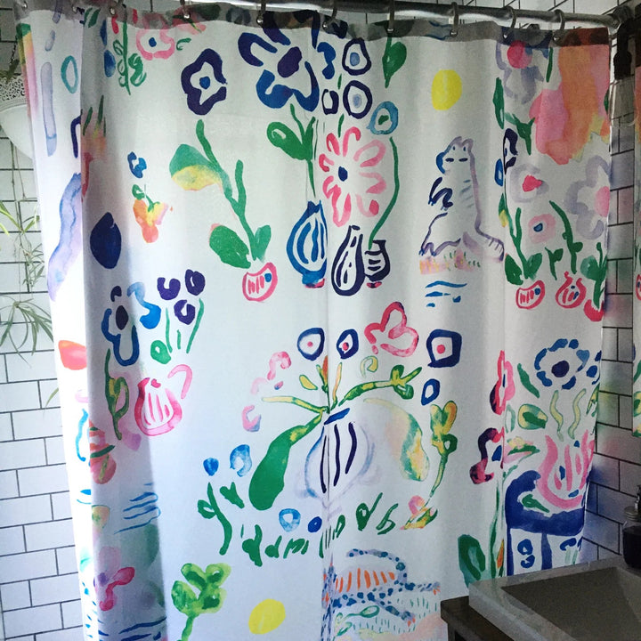 Shower curtain - Imaginary garden