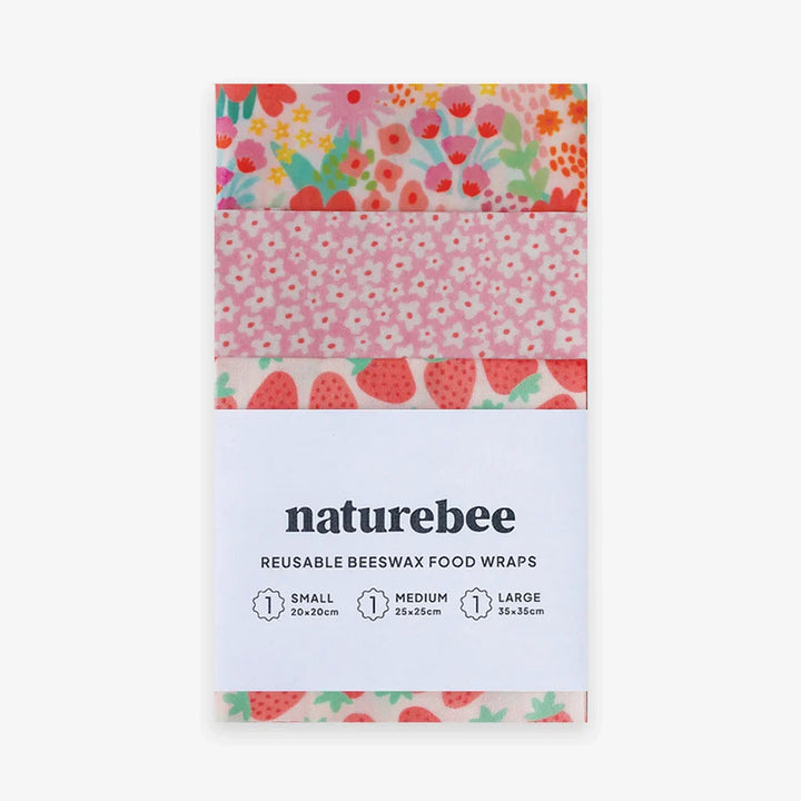 Emballage alimentaire réutilisable (ensemble de 3) - Rose