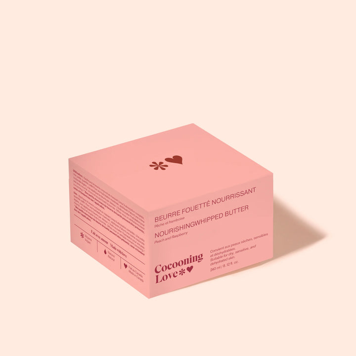 Whipped peach and raspberry body butter 