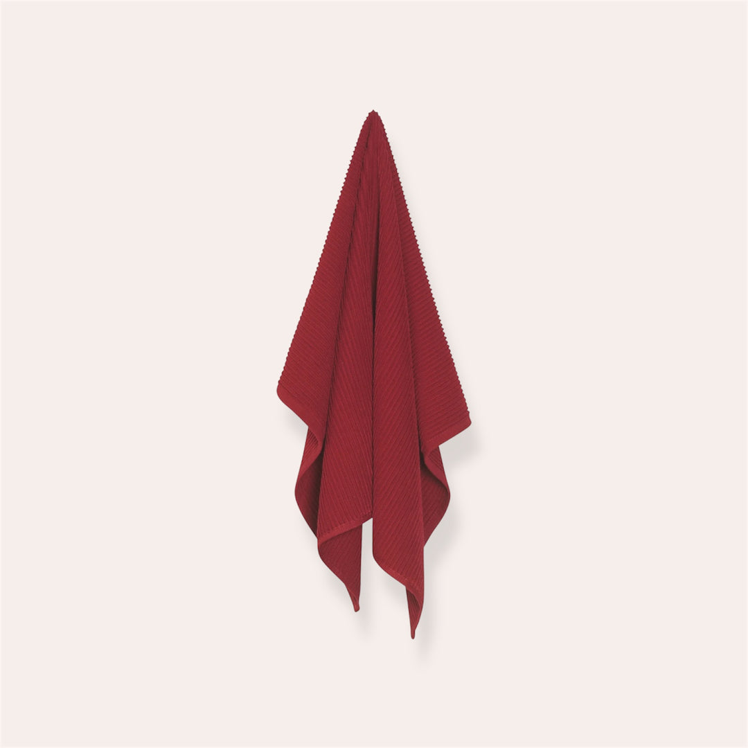 Linge à vaisselle - Ripple Rouge Carmine