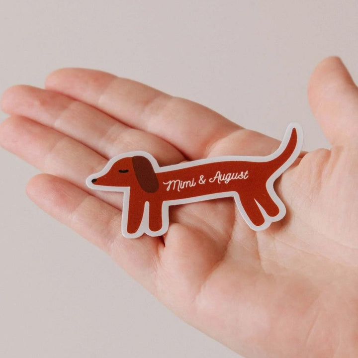 Autocollant en vinyle - Chien Teckel