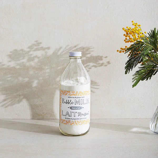 Lait de bain moussant - Thé blanc et gingembre