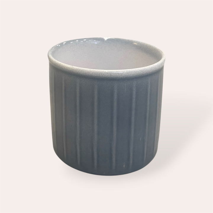 Cache-pot - Laos - Bleu gris - 8 cm