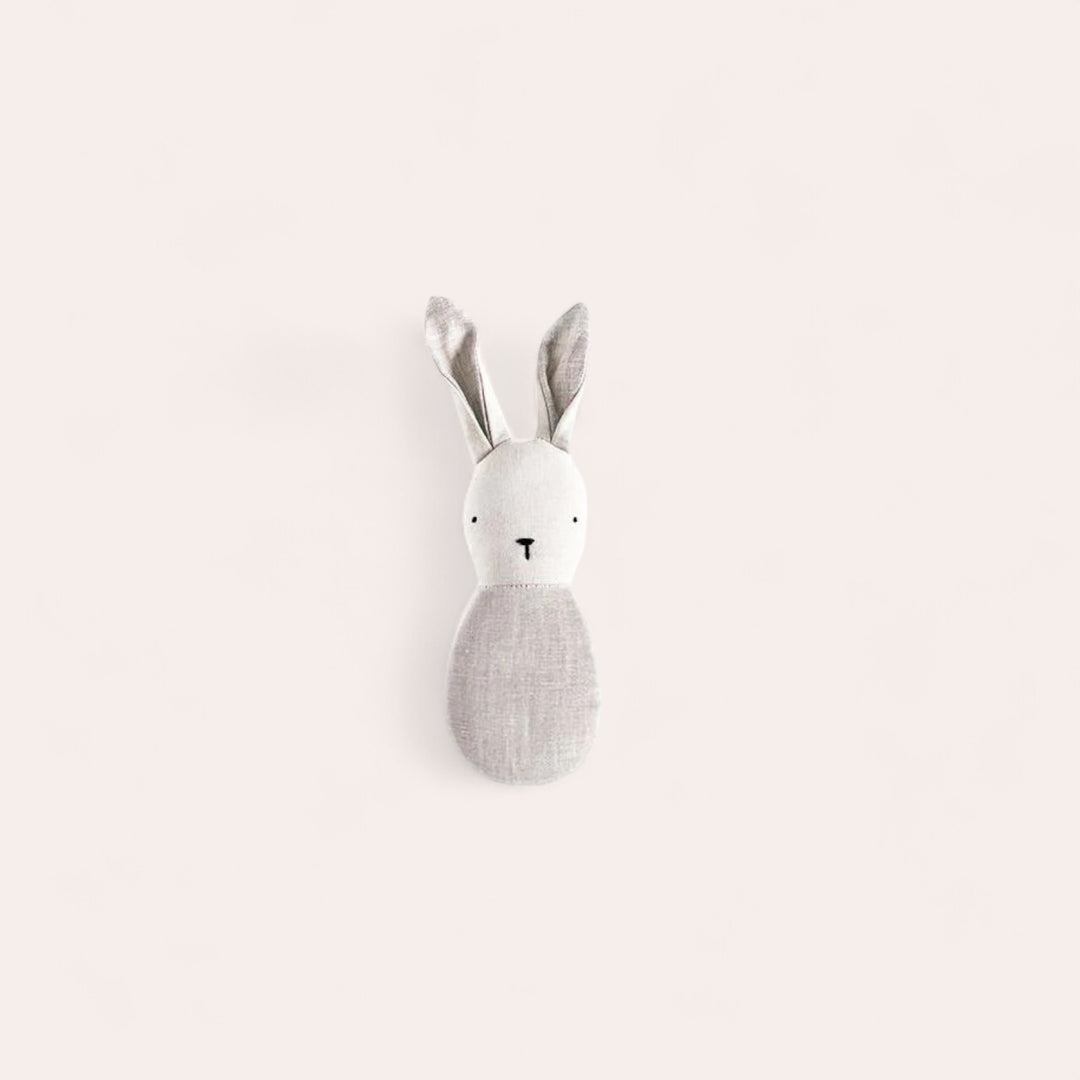 Hochet lapin - Chambray neutre