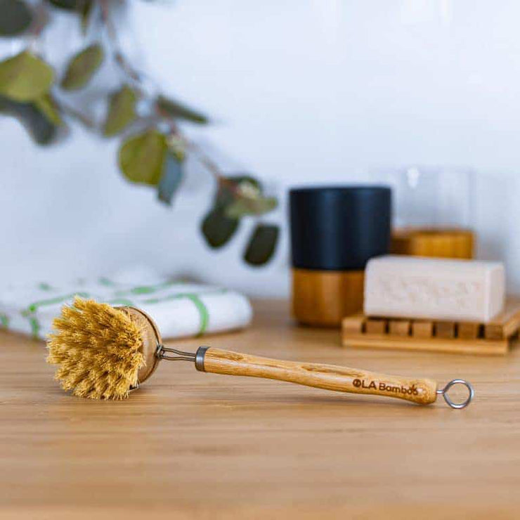 Bamboo toothbrush - Medium bristles - Forest green