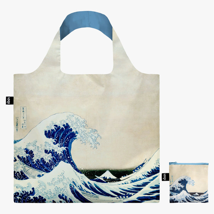Reusable bag with snap fastener - Katsushika Hokusai - The Great Wave