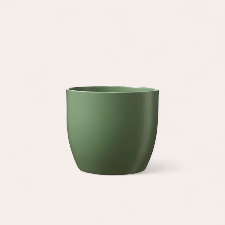 Cache-pot - Basel - Vert mousse - 12 cm