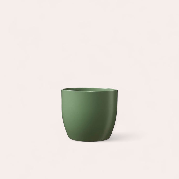 Cache-pot - Basel - Vert mousse - 8 cm