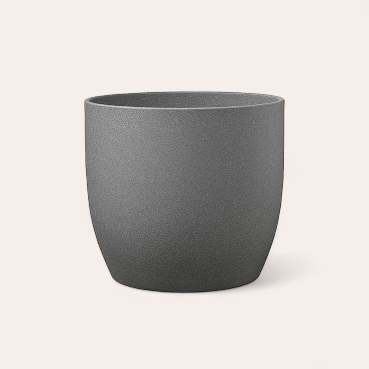 Cache-pot - Basel - Stone - Gris foncé - 16 cm