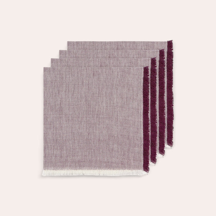 Napkins (set of 4) - Wine red