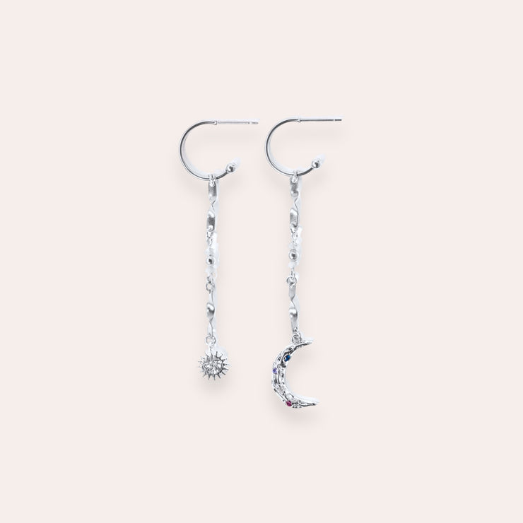 Boucles d'oreilles - Minuit - Argent