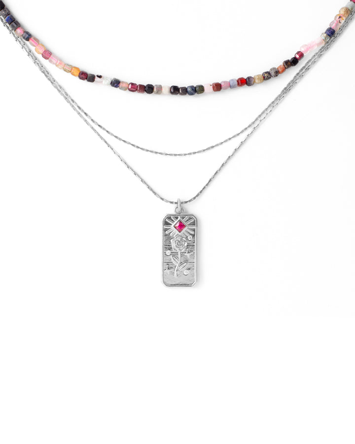 Collier - Pivoine - Argent