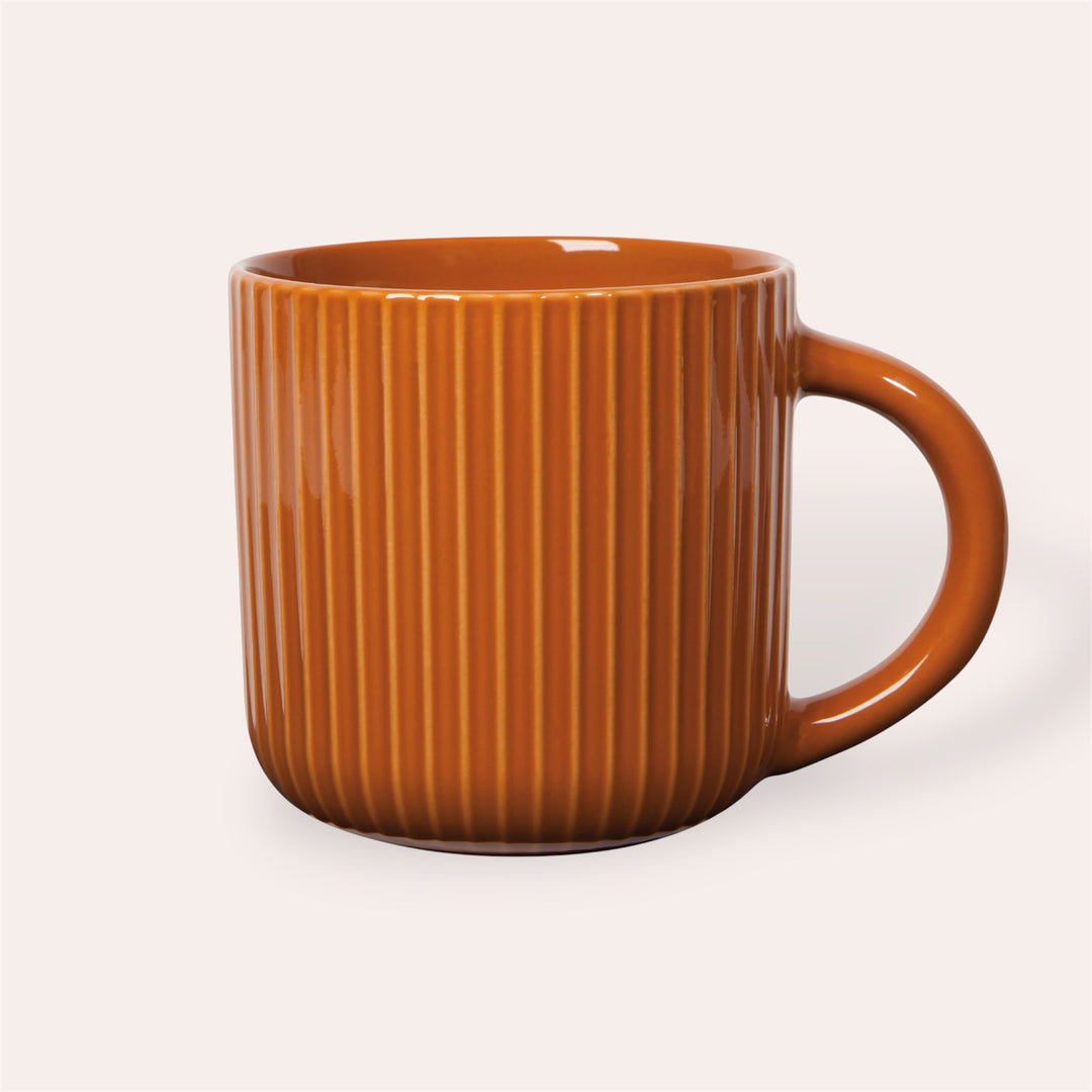 Tasse cannelée - Cognac