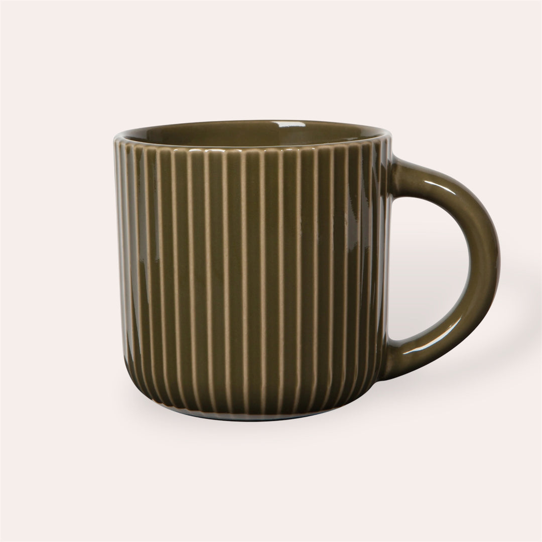 Tasse cannelée - Branche d'olivier