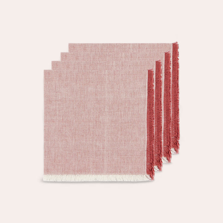 Napkins (set of 4) - Wine red