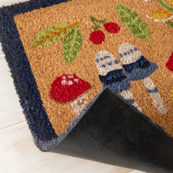 Tapis d'entrée en fibre de coco - Champignons