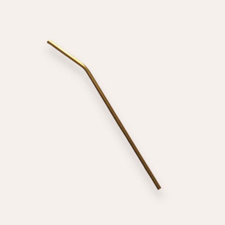 9.5" Stainless Steel Straw - Gold