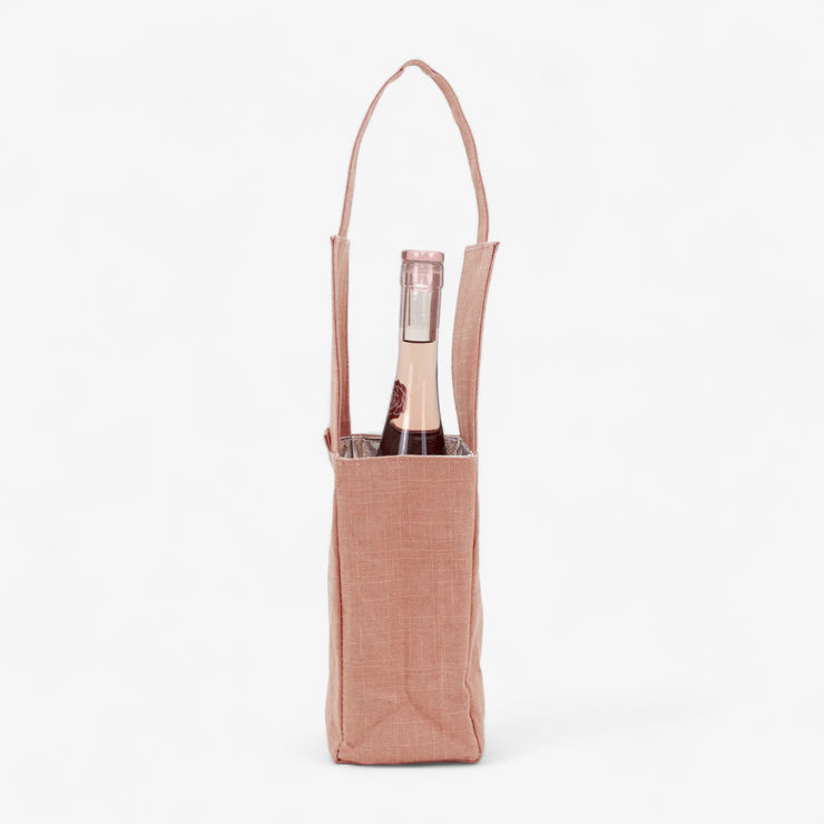 Sac à bouteille de vin - Argile rose