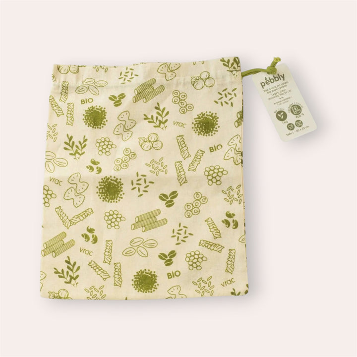 Sac pour aliments en coton biologiques - Grand