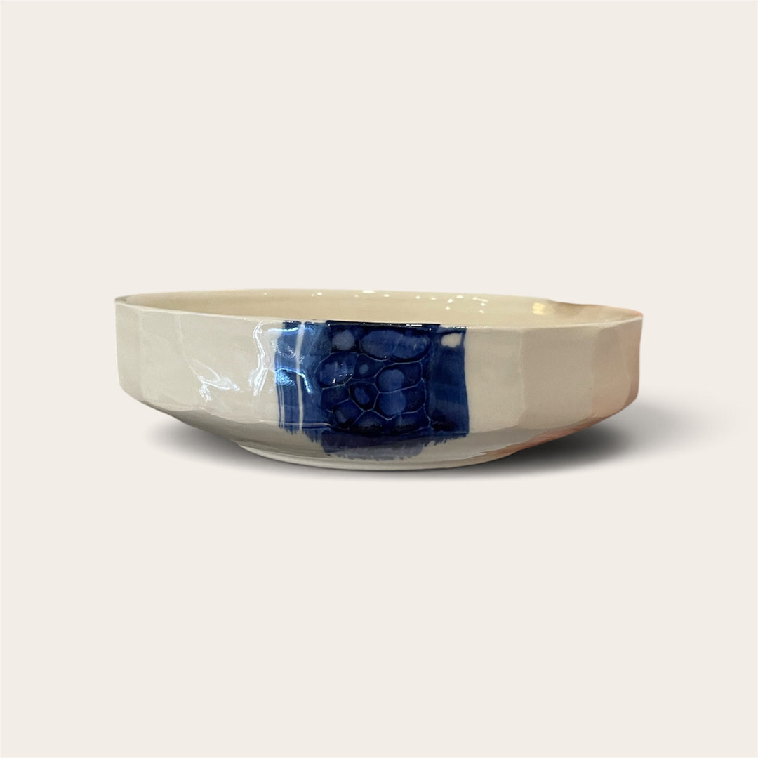 Assiette creuse porcelaine - Bleu