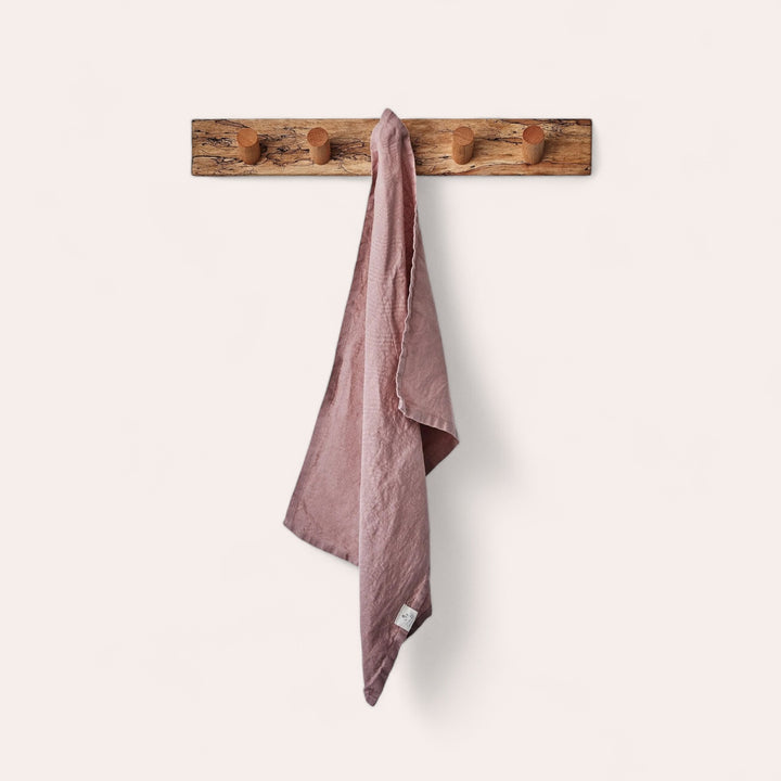 Linen tea towel - Old pink