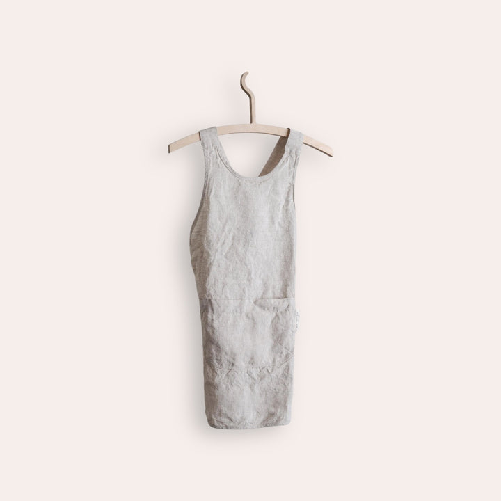 Children's linen apron - Ecru