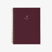 Lined Spiral Notebook - Burgundy