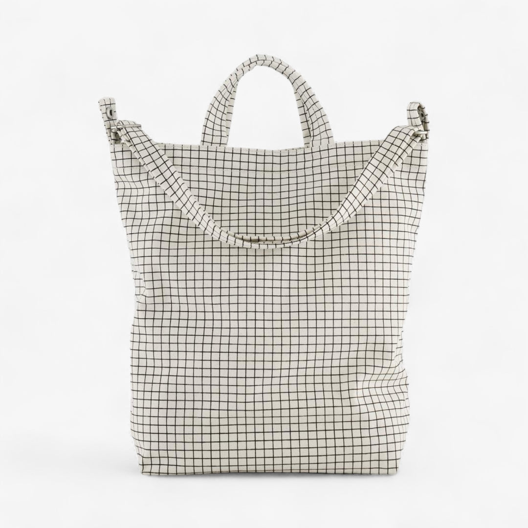 Canvas shoulder bag Vertical Grid DDD Dedie au Design Durable