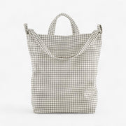 Canvas shoulder bag - Vertical - Grid