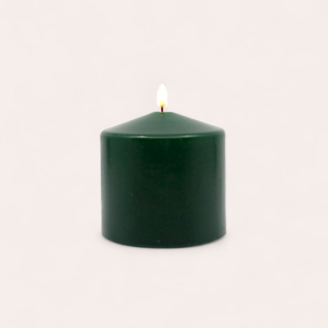 Pillar candle - Forest green - 3" x 3"