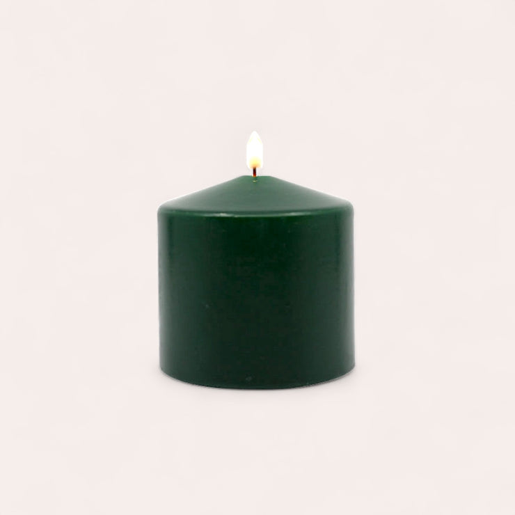 Pillar candle - Forest green - 3" x 3"