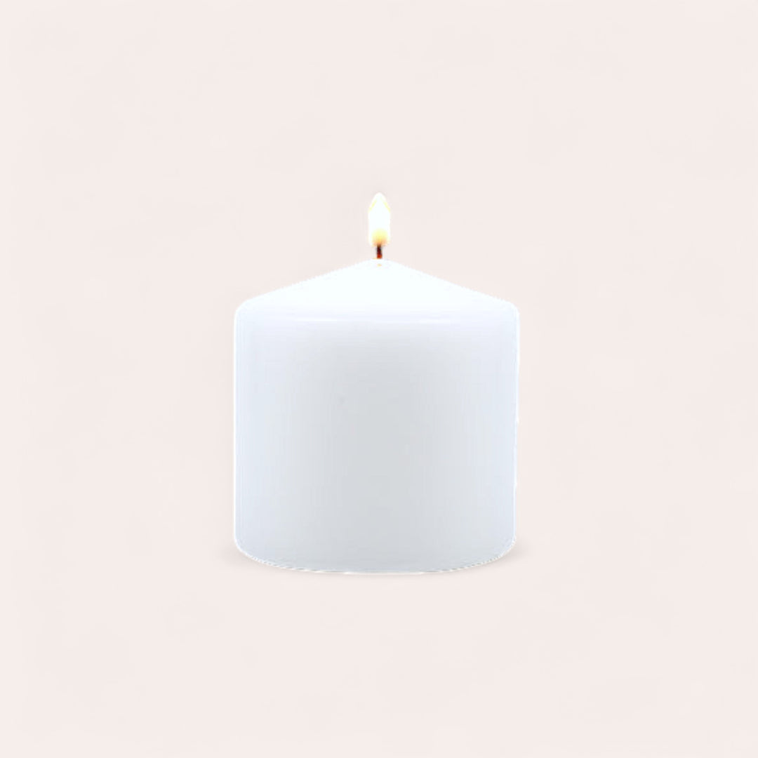 Pillar candle - White - 3" x 3"