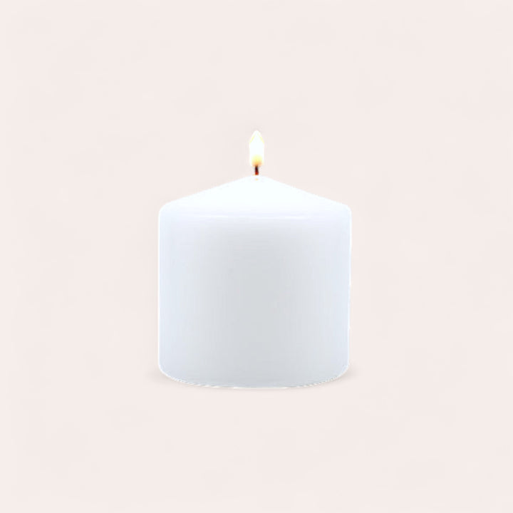 Pillar candle - White - 3" x 3"