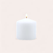 Pillar candle - White - 3" x 3"