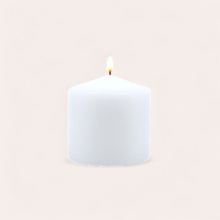 Pillar candle - White - 3" x 3"