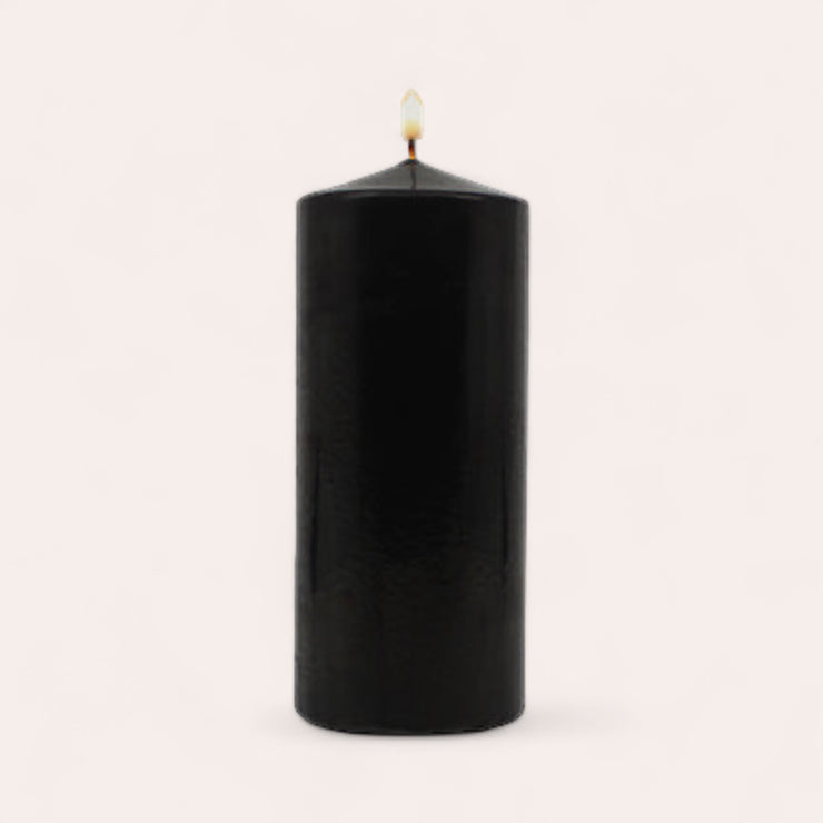 Pillar candle - Black - 3" x 7"