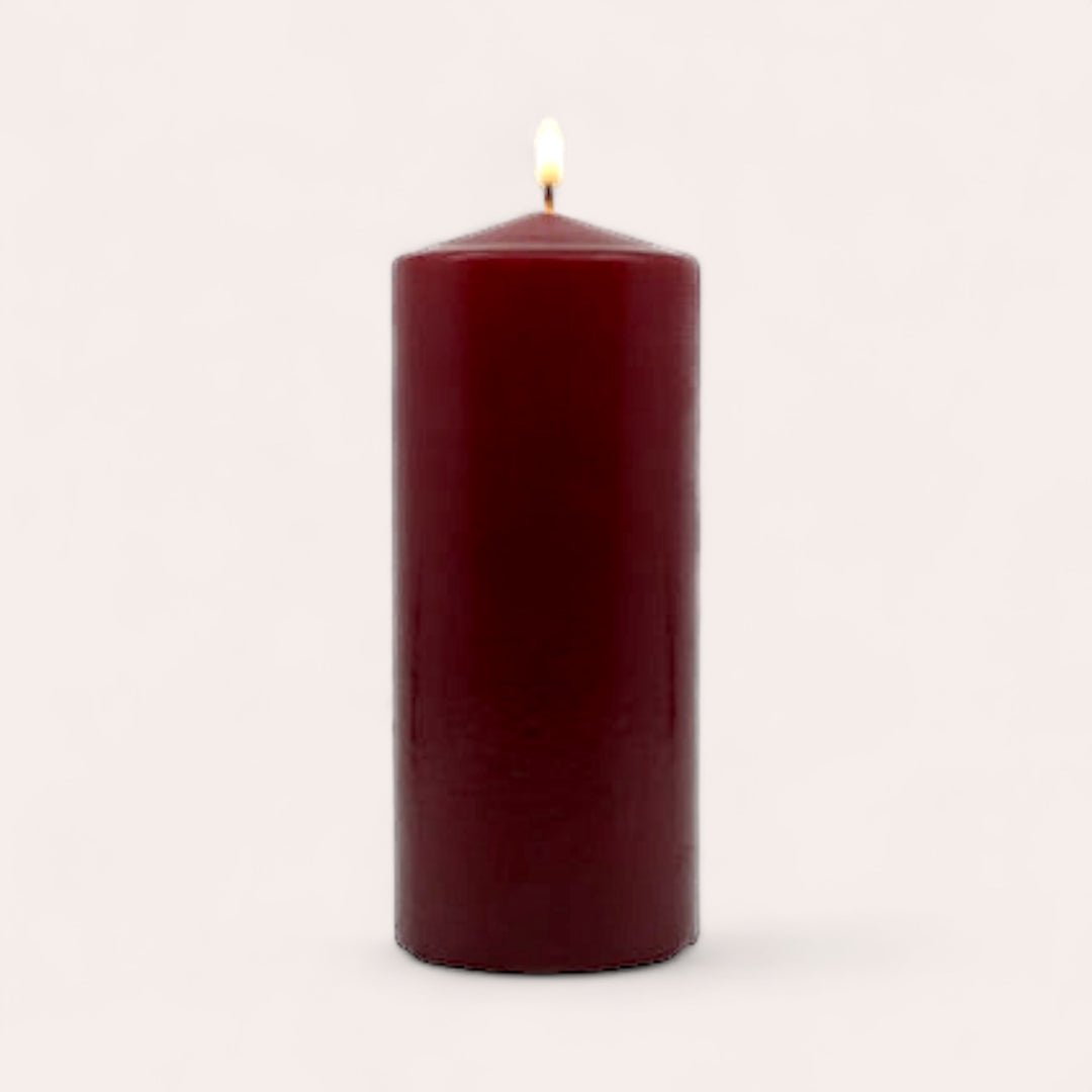 Pillar candle - Burgundy - 3" x 7"