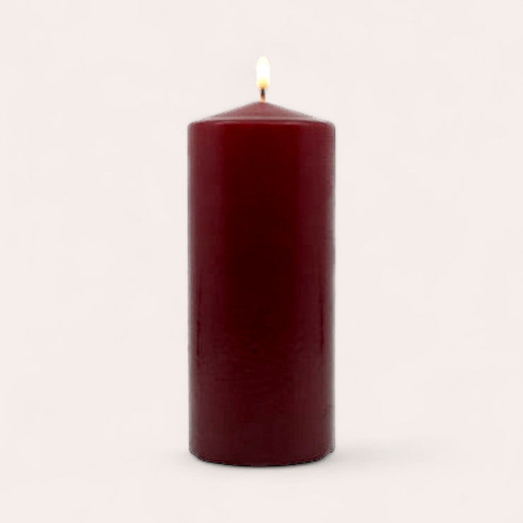 Pillar candle - Burgundy - 3" x 7"