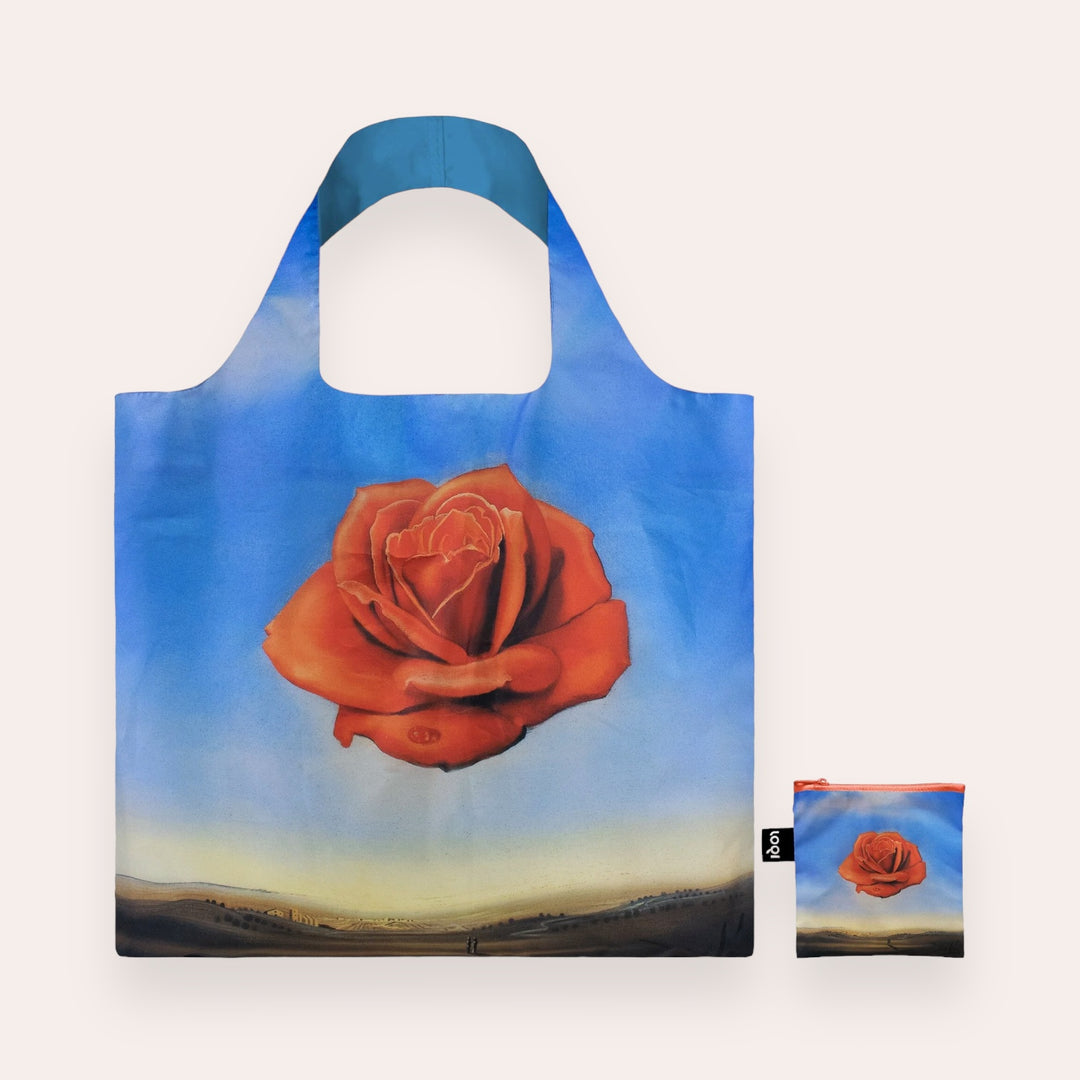 Reusable bag with snap fastener - Salvador Dali - Meditative Rose