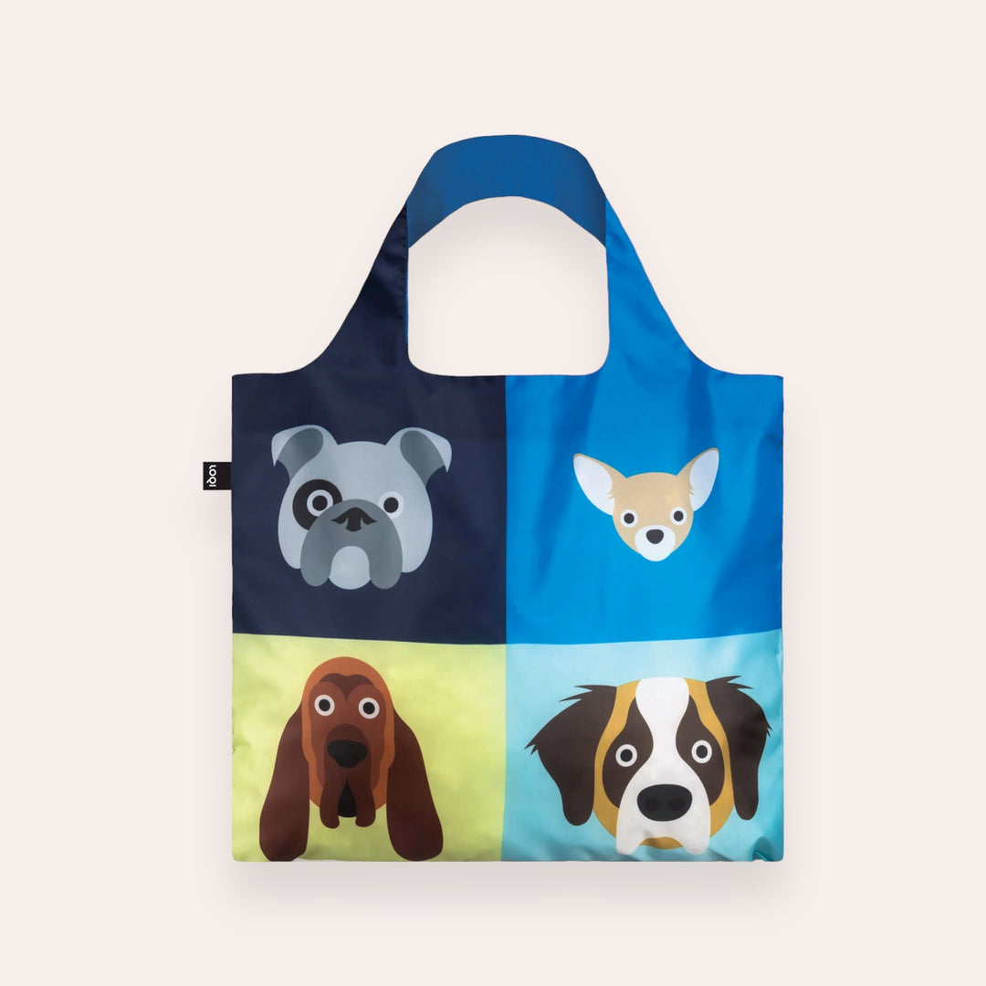 Reusable bag with snap fastener - Dogs