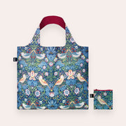 Reusable bag with snap fastener - William Morris - Strawberry Thief