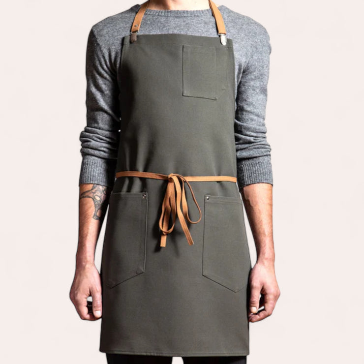 Cotton apron - Olive